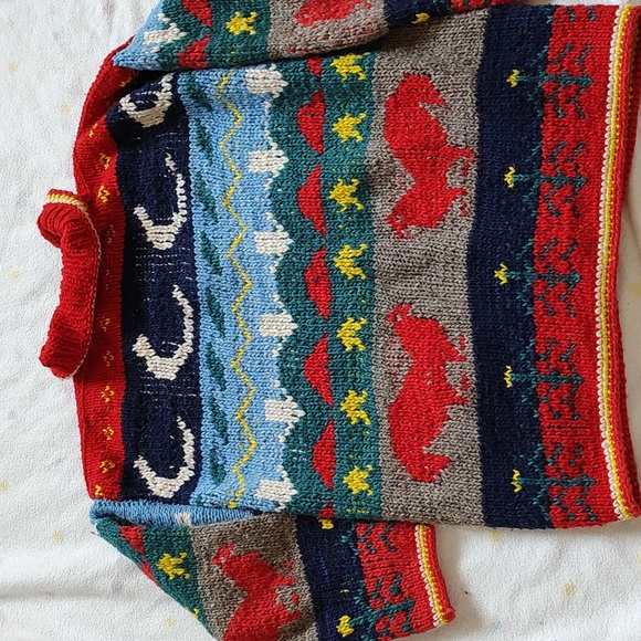 Chicken chunky knit wool sweater - Picture 6 of 7